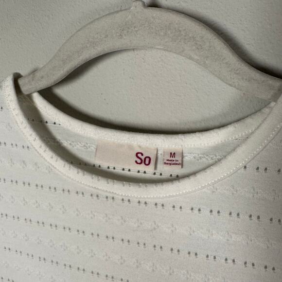 So White Cropped Eyelet Sleeveless Broderie Frill Cotton Top Women's Medium - Picture 5 of 7